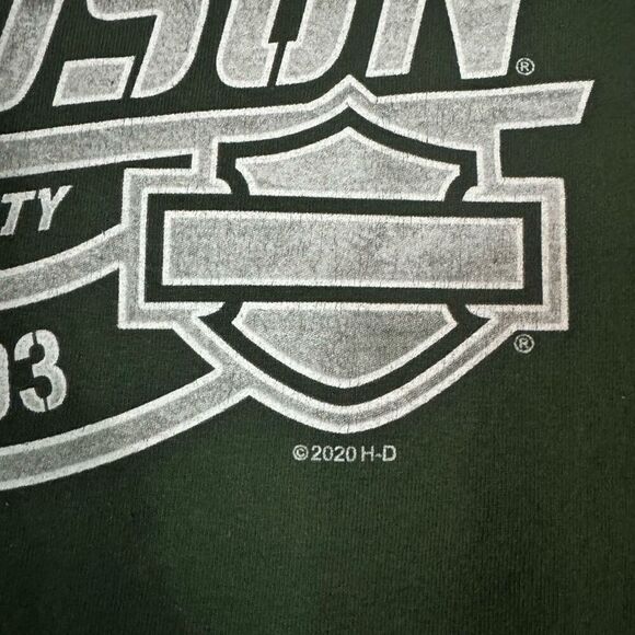 Harley Davidson 2XL Long Sleeve Bar & Shield Graphic Tee Black Oconomowoc WI - Picture 3 of 5